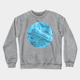 Creased mandala in blue fabric pattern with folds Crewneck Sweatshirt